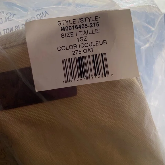 NWT• Marc Jacobs University Medium Canvas Tote Bag in Oat Tan Beige M0016405 - Picture 7 of 9